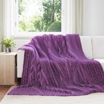 vidaXL Couvertures à jeter 6 Pièces Violet 240 x 220 cm Toison