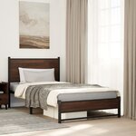 vidaXL Cadre de lit en métal sans matelas chêne marron 107x203 cm