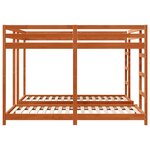 vidaXL Cadre de lit superposé triple Brun cire 200 x 200 cm Pin massif