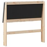 vidaXL Tête de lit capitonnée Gris foncé 100 cm Pin massif