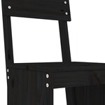 vidaXL Tabourets de bar lot de 2 noir 40x48 5x115 5 cm bois massif pin