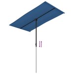 vidaXL Parasol de jardin avec mât en aluminium 180x110 cm Bleu azuré