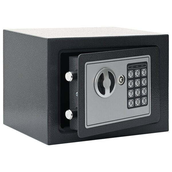 vidaXL Coffre-fort numérique électronique Gris Foncé 23x17x17 cm Acier