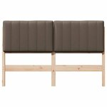 vidaXL Tête de lit capitonnée Marron et Taupe 140 cm Pin massif