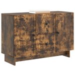 vidaXL Buffet Chêne fumé 89 x 34 5 x 60 cm Bois d'ingénierie
