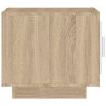 vidaXL Table basse blanc et chêne sonoma 51x50x45 cm bois d'ingénierie