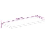 vidaXL Dessus de table rectangulaire bois massif de manguier brut