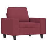 vidaXL Fauteuil avec repose-pied Rouge bordeaux 60 cm Tissu
