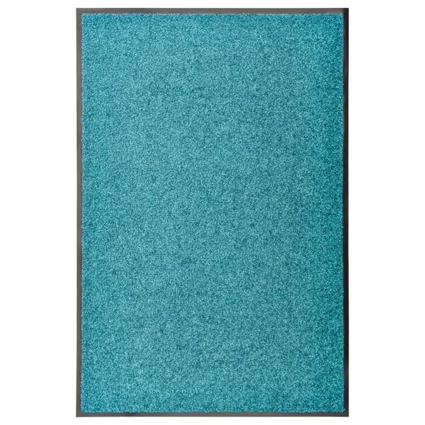 vidaXL Paillasson lavable Cyan 60x90 cm