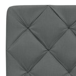 vidaXL Cadre de lit sans matelas gris foncé 100x200 cm tissu