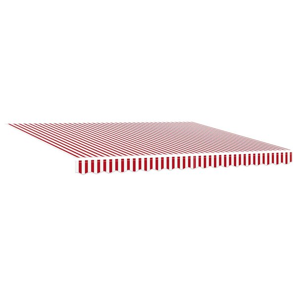 vidaXL Auvent Rétractable Rouge et blanc 400 × 300 cm tissu