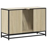 vidaXL Meuble de salle de bain avec lavabo Chêne Sonoma 90 x 33 x 60 cm Bois d'ingénierie
