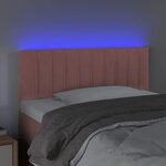 vidaXL Tête de lit à LED Rose 90x5x78/88 cm Velours
