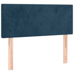 vidaXL Sommier à lattes de lit et matelas Bleu foncé 120x200cm Velours