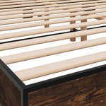 vidaXL Cadre de lit sans matelas chêne fumé 200x200 cm