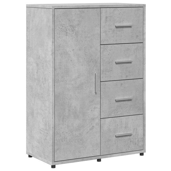 vidaXL Buffet gris béton 60x31x84 cm bois d'ingénierie