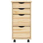 vidaXL Cabinet roulant avec bureau avec roue MOSS Vernis transparent