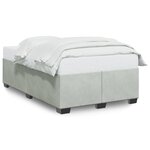 vidaXL Cadre de lit Gris clair 120x200 cm Velours