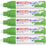 Marqueur acrylique large 5000 vert jaune 5-10 mm x 5 EDDING