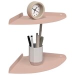 vidaXL Étagère flottante avec étagère 2 Pièces Rose 24 x 24 x 2 cm