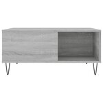 vidaXL Table basse sonoma gris 80x80x36 5 cm bois d'ingénierie