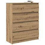 vidaXL Buffet chêne artisanal 80x35x99 cm bois d'ingénierie