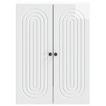 vidaXL Armoire Murale Blanc brillant 66 x 34 5 x 90 cm