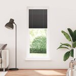 vidaXL Store plissé noir 80x200 cm largeur du tissu 79 4 cm polyester