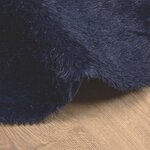 vidaXL Tapis shaggy à poils longs NAVARRA bleu marine 200x200 cm