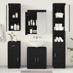 vidaXL Ensemble de mobilier de salle de bain avec tiroir TULUM Noir