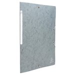 Chemises À Élastiques Carte Lustrée 3 Rabats Monobloc - Gris - X 50 - Exacompta