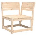 vidaXL Canapé d'angle de jardin et coussins 73x73x78cm bois pin massif