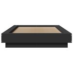 vidaXL Cadre de lit avec lumières LED sans matelas noir 90x200 cm