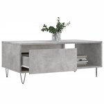vidaXL Table basse Gris béton 90x50x36 5 cm Bois d'ingénierie