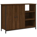 vidaXL Buffet chêne marron 100x33x75 cm bois d'ingénierie