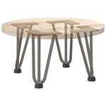 vidaXL Pieds en épingle à cheveux pour table basse 4 pièces Acier naturel 20 cm Acier massif