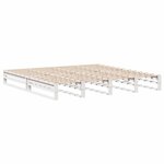 vidaXL Lit bibliothèque sans matelas blanc 180x200 cm bois massif