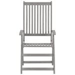 vidaXL Chaises inclinables de jardin lot de 2 et coussins Bois acacia