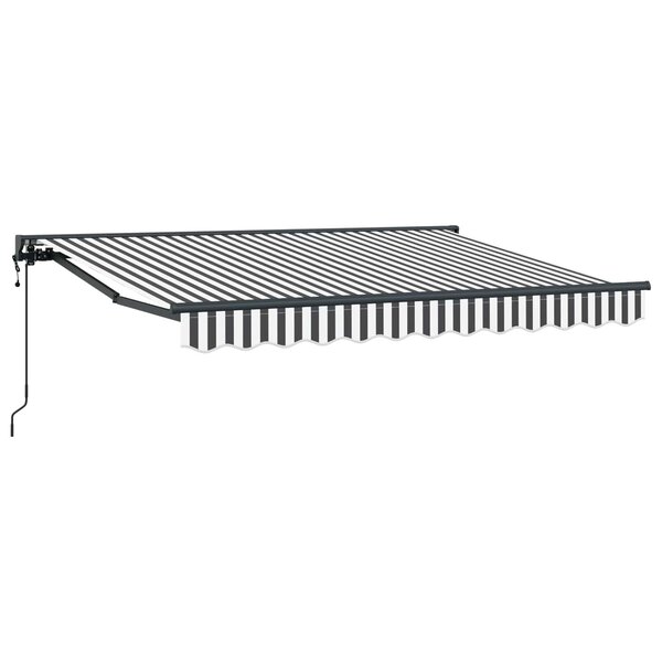 vidaXL Auvent rétractable électrique Anthracite et blanc 3 5 x 2 m