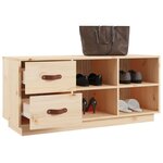 vidaXL Banc à chaussures 100x34x45 cm Bois de pin massif