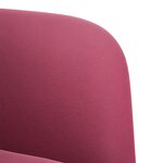 vidaXL Fauteuil avec accoudoirs rouge bordeaux 54 cm velours
