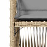 vidaXL Chaises de jardin avec coussins lot de 4 mélange beige