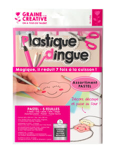 Plastique Dingue Couleurs pastel 5 feuilles