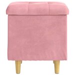 vidaXL Ottoman avec rangement 40 x 40 x 45 cm Velours
