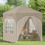 vidaXL Tente de fête pop-up 192 x 192 x 245 cm Crème