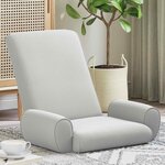vidaXL Fauteuil de sol ajustable Gris clair Velours grainé
