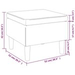 vidaXL Tabouret avec pieds en bois Crème Velours