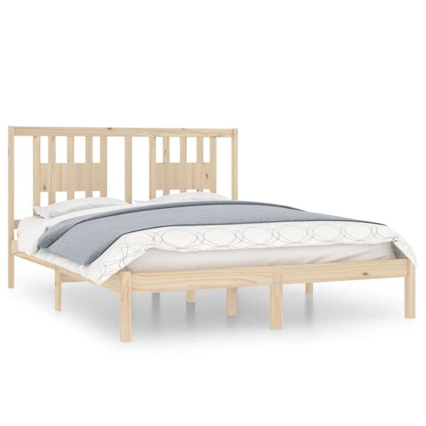 vidaXL Cadre de lit Bois de pin massif 160x200 cm