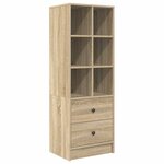 vidaXL Bureau avec rangement 2 Pièces Chêne Sonoma Bois d'ingénierie