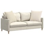 vidaXL Coussins de canapé 2 Pièces Beige 80 x 80 cm tissu